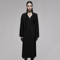 OPY-655XCF Luxurious Gothic Coat Long Dark Hooded Cloak Dress