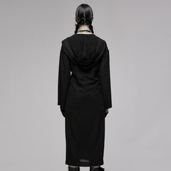 OPY-655XCF Luxurious Gothic Coat Long Dark Hooded Cloak Dress