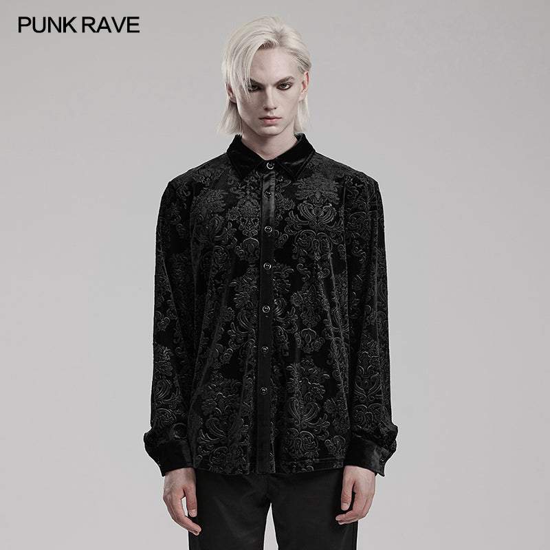 Punk Rave WY-1541CCM Eye-Catching Patterns Gorgeous Goth Man Shirt?-??Punk Rave Clothing