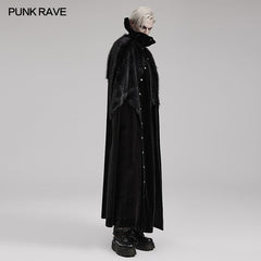 Punk Rave WY-1559DPM Ornate Fleece Velvet And Plush Goth Cloak?-??Punk Rave Clothing
