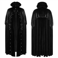 Punk Rave WY-1559DPM Ornate Fleece Velvet And Plush Goth Cloak?-??Punk Rave Clothing
