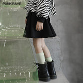 RQ-003BQ Punk waist-sealing pleated skirt?-??Punk Rave Clothing