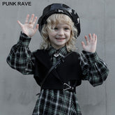OPY-580MJF Asymmetry turn-down collar short waistcoat?-??Punk Rave Clothing
