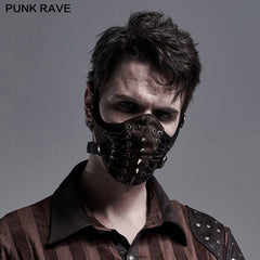 S-182DQM Steam punk metal mask?-??Punk Rave Clothing