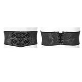 WS-340YDM Elegant black Jacquard Lace-Up Gothic Corset Belt?-??Punk Rave Clothing