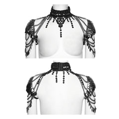 WS-895LHF Black Gothic Shoulder Armor Punk Accessories Choker Epaulet Chains