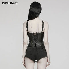Split Eyelet WY-1534SYF Sexy Hollow Out Vest Shaper Top?-??Punk Rave Clothing