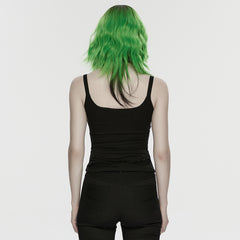 WT-1068BXF Edgy Gothic Punk Vests with Web Cutout Design