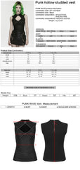 WT-1077BXF Edgy Gothic Punk Vests with Studded Mesh Design