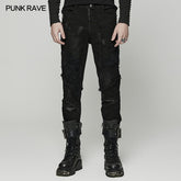 WK-369U Punk Broken Hole Net Trousers?-??Punk Rave Clothing