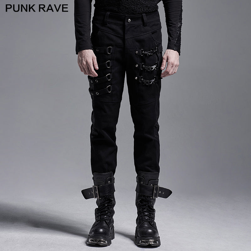 WK-447XCM Punk regular tight pants?-??Punk Rave Clothing