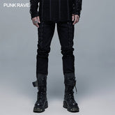 WK-472 Punk Elastic Woven Long Pant?-??Punk Rave Clothing