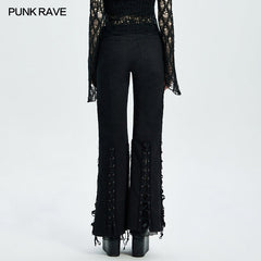 WK-473NCF PUNK female ripped pants?-??Punk Rave Clothing