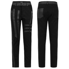 WK-478XCM Dark Elastic Woven Long Pants?-??Punk Rave Clothing