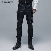 WK-479XCM Goth Elastic Woven Long Pants?-??Punk Rave Clothing