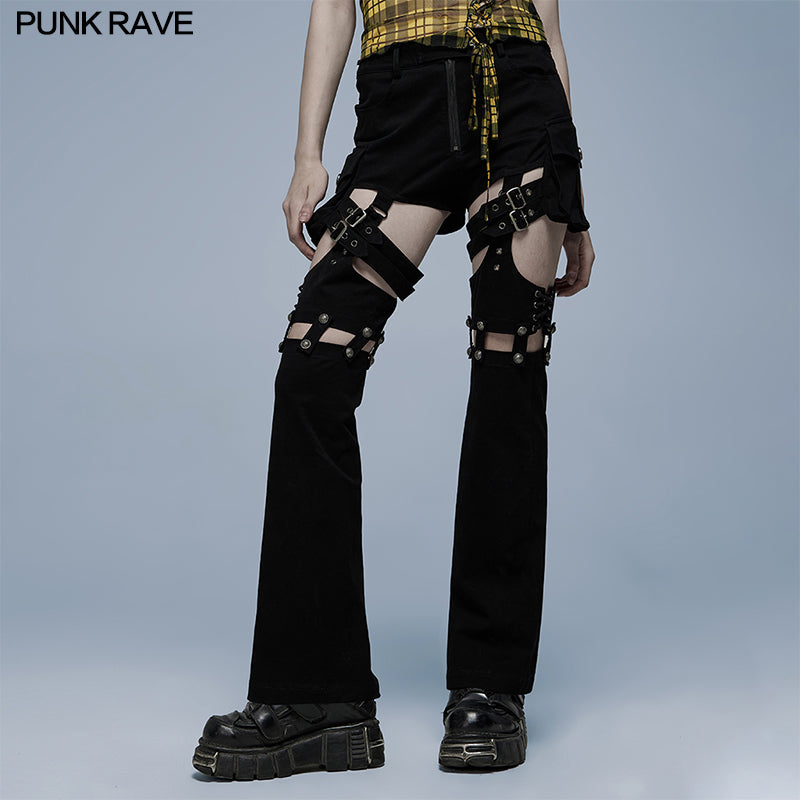 WK-486XCF Punk stylish long pants?-??Punk Rave Clothing