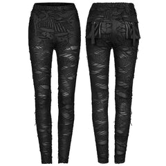 WK-492DQF Daily Gothic Ragged Leggings?-??Punk Rave Clothing