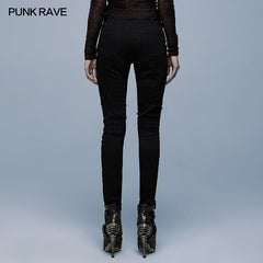 WK-495XCF Punk heavy metal denim trousers?-??Punk Rave Clothing