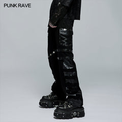 WK-496DQM Punk Stylish Straight Trousers?-??Punk Rave Clothing