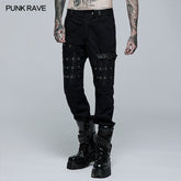 WK-497XCM 2022 Punk Simple Woven Trousers?-??Punk Rave Clothing