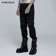 WK-497XCM 2022 Punk Simple Woven Trousers?-??Punk Rave Clothing
