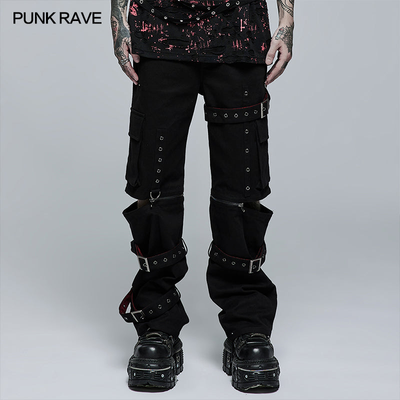 WK-500XCM 2022 Punk Detachable Trousers?-??Punk Rave Clothing