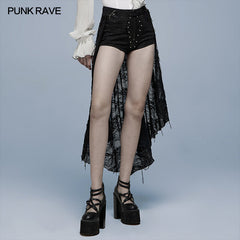 WK-502XCF Gothic coffin shorts?-??Punk Rave Clothing