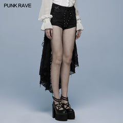 WK-502XCF Gothic coffin shorts?-??Punk Rave Clothing