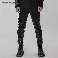 WK-518XCM Handsome Punk spliced pants?-??Punk Rave Clothing