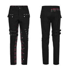 WK-518XCM Handsome Punk spliced pants?-??Punk Rave Clothing