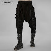 WK-520XCM Post-apocalyptic style loose crotch pants?-??Punk Rave Clothing