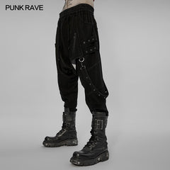 WK-520XCM Post-apocalyptic style loose crotch pants?-??Punk Rave Clothing