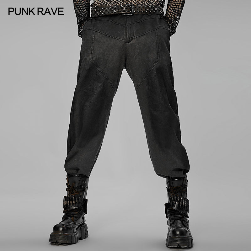 WK-529XCM Post-apocalyptic style tatting pants?-??Punk Rave Clothing