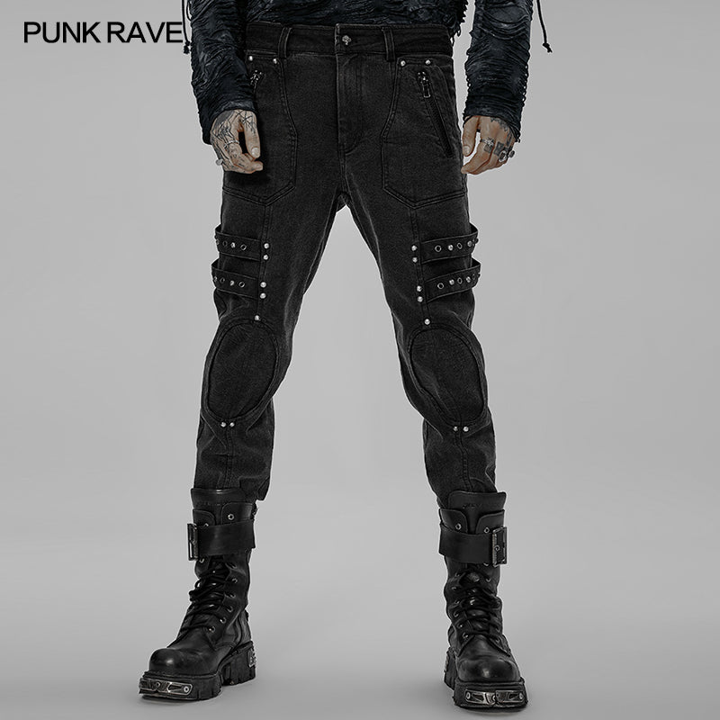 WK-531NCM Post-apocalyptic style pants?-??Punk Rave Clothing