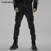 WK-531NCM Post-apocalyptic style pants?-??Punk Rave Clothing