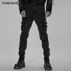 WK-531NCM Post-apocalyptic style pants?-??Punk Rave Clothing