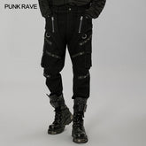 WK-533NCM Punk patchwork pants?-??Punk Rave Clothing