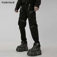 WK-533NCM Punk patchwork pants?-??Punk Rave Clothing