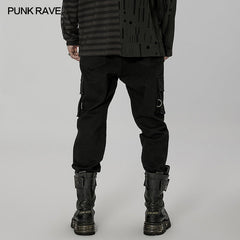 WK-533NCM Punk patchwork pants?-??Punk Rave Clothing