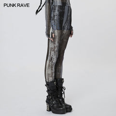 WK-536DDF The Post-apocalyptic Techwear Tight Mesh Leggings?-??Punk Rave Clothing