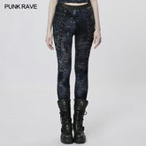 WK-537DQF Goth decayed leggings?-??Punk Rave Clothing