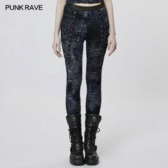 WK-537DQF Goth decayed leggings?-??Punk Rave Clothing