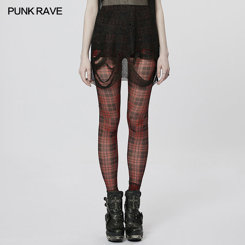 WK-539DDF Punk Simple colorful Leggings?-??Punk Rave Clothing