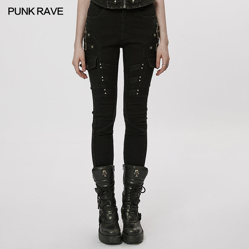 WK-541XCF Punk Tight Jeans?-??Punk Rave Clothing