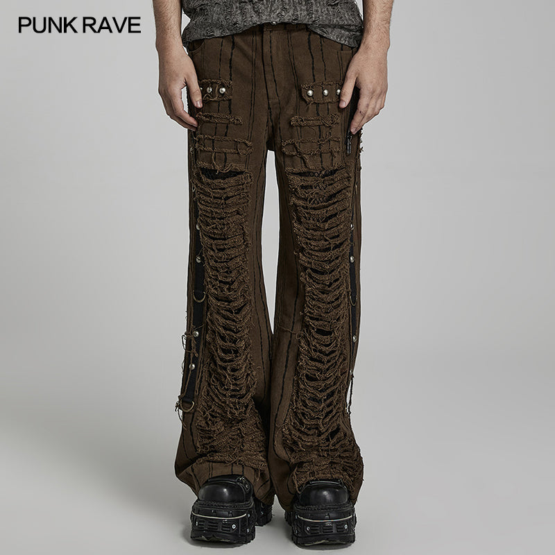 WK-557NCM Doomsday Ripped Pants?-??Punk Rave Clothing