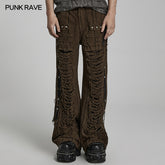 WK-557NCM Doomsday Ripped Pants?-??Punk Rave Clothing