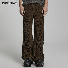 WK-557NCM Doomsday Ripped Pants?-??Punk Rave Clothing