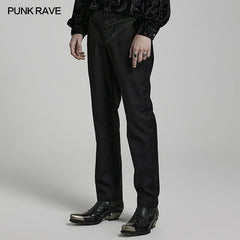 WK-559XCM Gothic regular trousers?-??Punk Rave Clothing