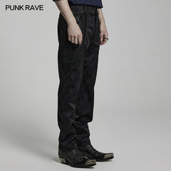 WK-560XCM Gorgeous jacquard trousers?-??Punk Rave Clothing