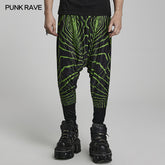 Cyber knit false two-piece trousers?-??Punk Rave Clothing